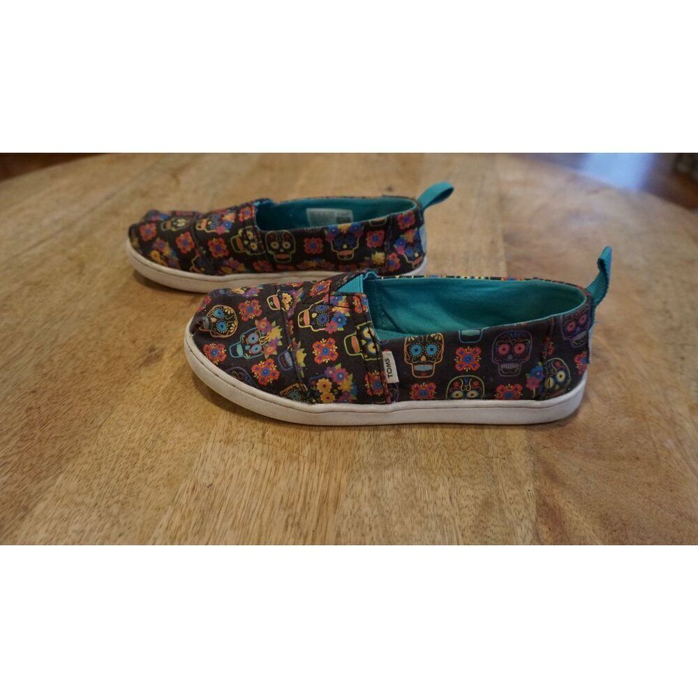Toms YOUTH Alpargata Dia De Los Muertos Cupsole (Glow in the Dark), Size 13.5 - Picture 8 of 15